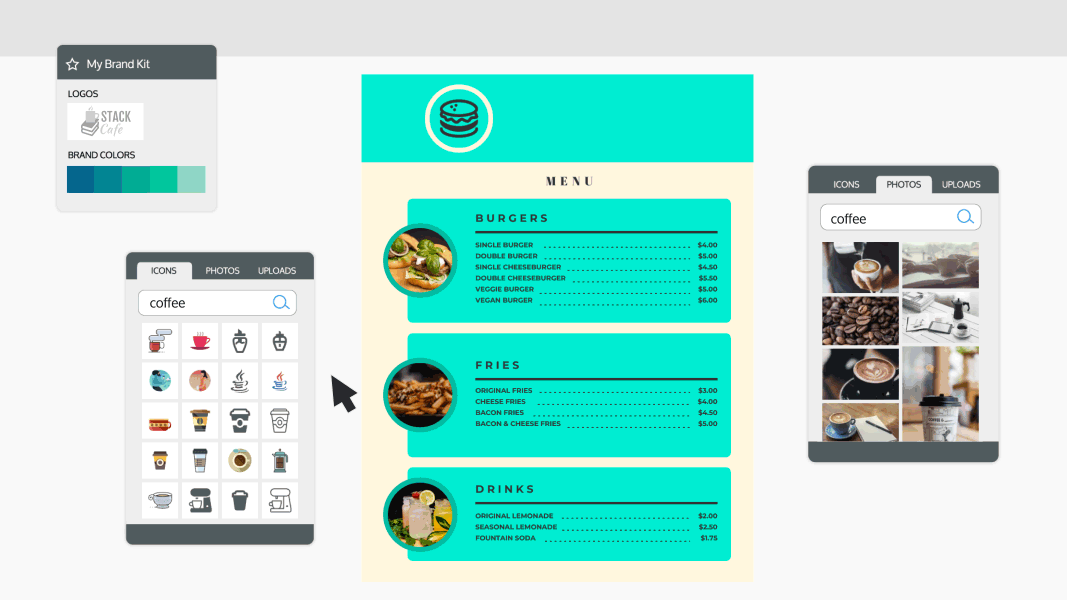 Venngage's Menu Maker